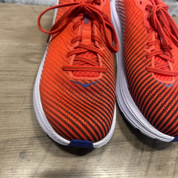 EUC HOKA Men's Rincon 2 Running Shoes Red & White w/ Blue Accents Size 10.5 - Picture 5 of 15